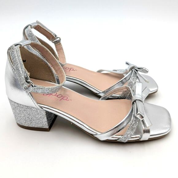Jellypop Zendah Metallic Block Heel Sandal Kids' Girls Silver Size US12M - Picture 5 of 11